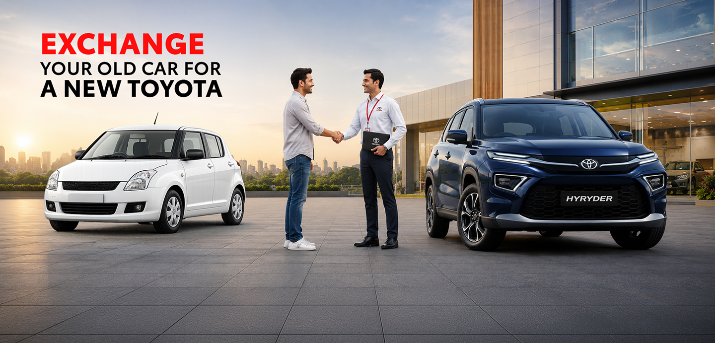 Exchange your old car for a new Toyota